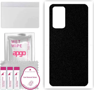 Produktbild von apgo Rückseite Schutzfolie, Skin, kompatibel mit Xiaomi Poco M4 Pro 5G, Hinten Displayschutzfolie aus Vinylfolie, kratzfest, einfache Montage - Mattschwarz