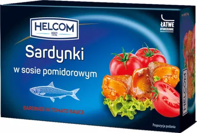 Obrázok produktu pre Sardynki w sosie pomidorowym Helcom 125 g
