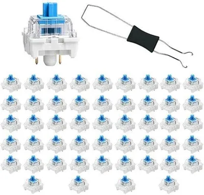 Obrázek produktu pro Mechanické spínače klávesnice, modré, průhledné