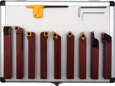 Produktbild von PAULIMOT Drehmeißel-Set mit Wendeplatten, 14 mm, 9-teilig