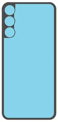 Produktbild von Clappio, Akkudeckel Klebefolie für Samsung Galaxy A15 4G, Schwarz / Blau