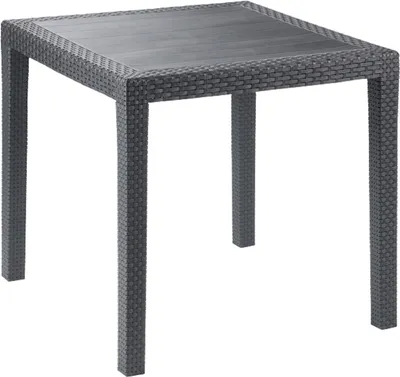 Produktbild von Tisch King Quadratisch Zopf-Optik Maße 79x79x72cm Anthrazit - Ipae Progarden