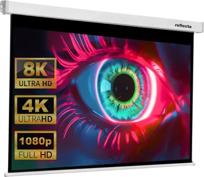 Produktbild von 1:1 reflecta CrystalLine Heimkino Beamer Rolloleinwand 160 x 160 (156x156)cm (87660) / Gehäuselänge 175 cm / FULL HD / 3D / 4K / HDTV