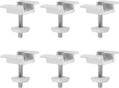 Productafbeelding van Zonnepaneelmontagesystemen - Aluminium - 40 mm modulehoogte - Montagebeugels - M8x50 mm schroeven - Geschikt voor PV-modules - Zwart - 6 stuks