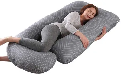 Produktbild von Ibenzoa® Großes U‑förmiges Körperkissen – 70 x 145 cm, ergonomische Ganzkörperstütze für Schwangerschaft & größere Körper, abnehmbarer waschbarer Bezug