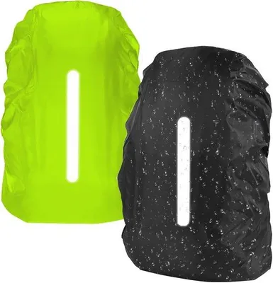 Produktbild von Wasserdichte Rucksackabdeckung mit Reflektion für 35-45L - klappbar und staubdicht