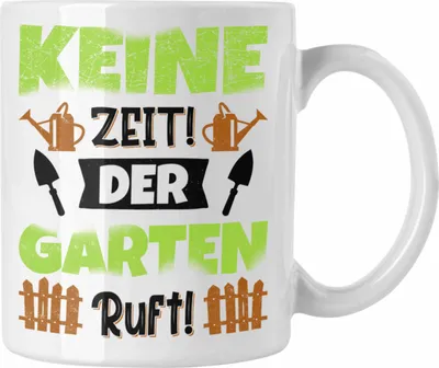 Produktbild von Trendation - Gärtner Tasse Geschenk Spruch Garten Becher Kaffeetasse für Hobbygärtner Garten (Weiß)