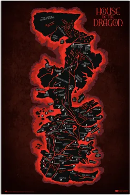 Produktbild von Poster House of the Dragon Map Westeros 61x91.5cm