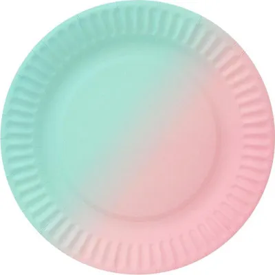 Obrázok produktu pre Papierové tanieriky ombre 18 cm, 6 ks – Godan