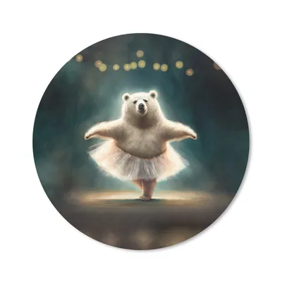 Produktbild von MuchoWow® Mauspad Mousepad Eisbär - Rock - Ballett - Porträt - Tiere - Kinder 50x50 cm - Mousepads - Maus Mat - Pad - Mausunterlage - Vinyl