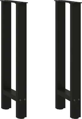 Produktbild von Konsolentischbeine Schwarz 2 Stk. 28x(72-73) cm Stahl
