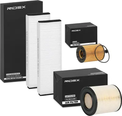 Produktbild von RIDEX Filterset Inspektionspaket Filtersatz für AUDI A6 Avant (4F5, C6) A6 Limousine (4F2, C6)