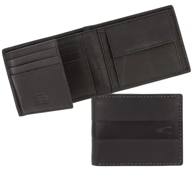 Produktbild von camel active Herrenbörse Lederbörse Jeansbörse schwarz black mali