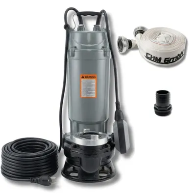 Produktbild von Schmutzwasserpumpe Magnum 4500 Fäkalienpumpe H.max 20m, 30.000 L/h mit C-Schlauch 20 m