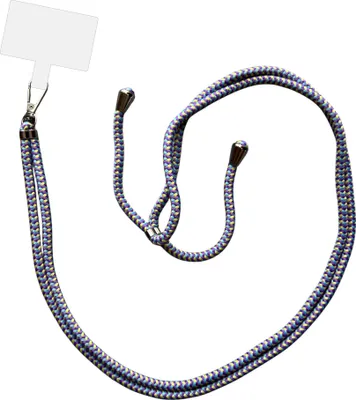 Immagine prodotto di Cavo telefonico universale Smartphonica - cavo regolabile e staccabile per telefono cellulare - 150 CM - Catena telefonica Viola Giallo Blu