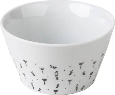 Produktbild von Porzellan Schale Herbs, schwarz, 13 cm, spülmaschinen- und mikrowellenfest