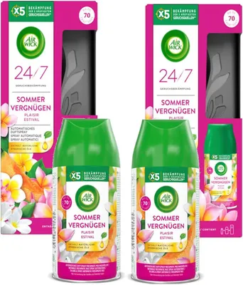 Produktbild von Air Wick Freshmatic Starter-Set Sommervergnügen 2er Pack mit insgesamt 4 Nachfüllern