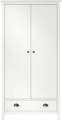 Obrázek produktu pro vidaXL Šatní skříň se 2 dveřmi Hill White 89x50x170 cm Borovicové dřevo