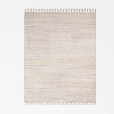 Obrázok produktu pre MY-RUG patchworkový koberec, Nandini, 150x80, Chindi koberec, pieskovo-béžový, vyrobený z recyklovaných bavlnených zvyškov, ručne tkaný, obojstranný, s lemami, obdĺžnikový