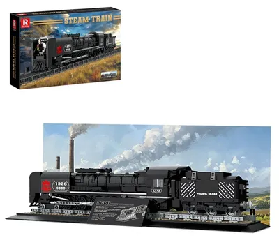 Produktbild von Reobrix 66801 Dampflokomotive Klemmbaustein Zugmodell 1546 Teile ab 14