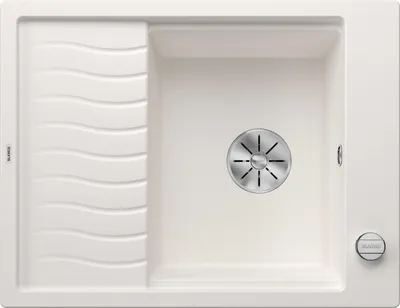 Immagine prodotto di BLANCO ELON 45 S, SILGRANIT® PuraDur®, bianco, bifacciale, con comando a distanza dello scarico, con accessori