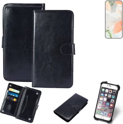 Produktbild von K-S-Trade 360° Hülle kompatibel mit Google Pixel 9 schwarz Kunstleder Case BookCase WalletCase Kunstlederederhülle Handyhülle, Rundumschutz Bumper