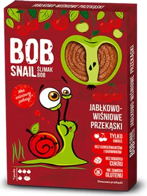 Obrázok produktu pre Jablkový snack - čerešňa 60g BOB SCHNECKE