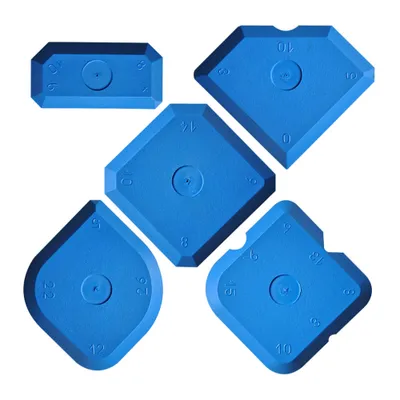 Produktbild von Set 5-Teilig Fugen-Glätter – professioneller Fugen-Spachtel für Silikon, Silikonfugen und Acrylfugen, Abzieher für perfekte Fugen(Blau)