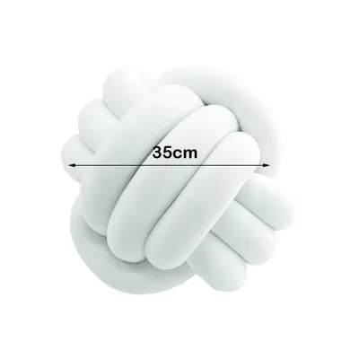 Produktbild von CANDeal 35cm Knotenkissen, Geknotetes Kissen für Sofa, Bett, Dekorat, Zierkissen Knoten, Knoten-Ball-Kissen