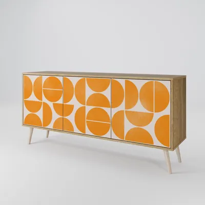 Immagine prodotto di Spacerebels cassettiera a 3 ante - credenza cassettiera - credenza alta - mobile armadio - soggiorno camera da letto - 57,5×164,5×42 (HxLxP)