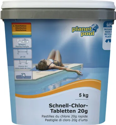 Produktbild von Planet Pool - Schnell-Chlor-Tabletten 20 g, 5 kg