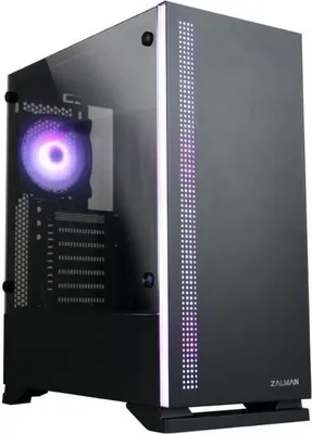 Zdjęcie produktu dla Zalman S5 Black, Midi Tower, PC, Czarny, ATX, micro ATX, Mini-ITX, Plastik, Stal, Szkło hartowane, Niebieski, Zielony, Czerwony