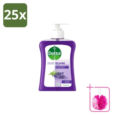 Produktbild von 25 x Dettol Waschgel Handseife - Lavendel - 250 ml - Sparpackung - 25 Stücke