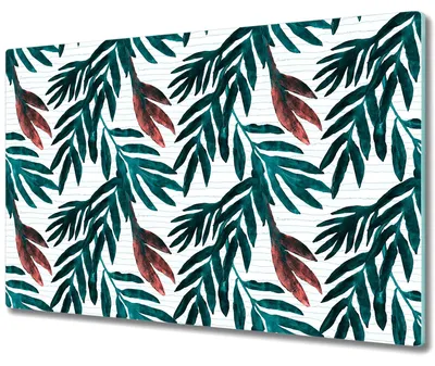 Produktbild von Glas Schneidebrett Herdabdeckplatten Schneideplatten - 80x52 cm - Aquarellblätter