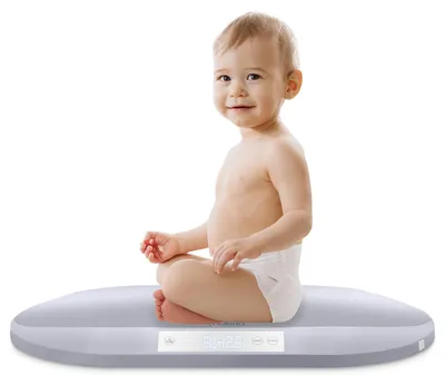 Obrázok produktu pre Digitálna váha pre bábätká s integrovanou stupnicou, nosnosť 40 kg, presnosť 5 g