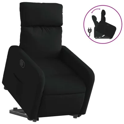 Produktbild von Relaxsessel mit Aufstehhilfe Schwarz Stoff