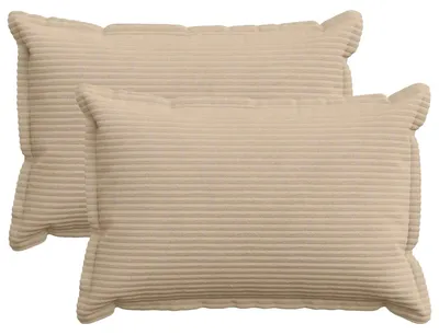 Produktbild von vidaXL Kissenbezug 2 stk. HOUTEN Taupe 50 x 75 cm Cord