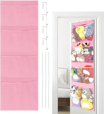 Imagen del producto de Organizador colgante con 4 bolsillos transpirables, de 168x59 cm, para habitaciones infantiles