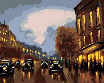 Produktbild von Zuty - Malen nach Zahlen - NACHTFAHRT MIT AUTOS, 40x50 cm, mit Keilrahmen (bereits gespannt)