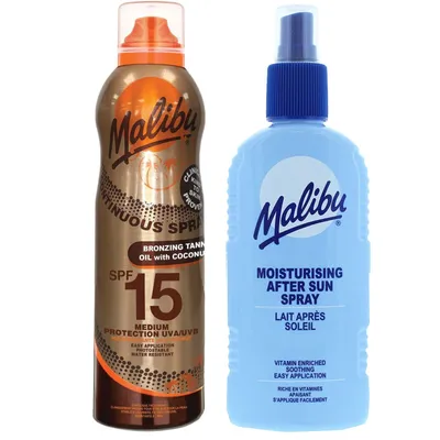 Immagine prodotto di Malibu SPF15 Olio con cocco 175ml + balsamo spray dopo abbronzatura 200 ml