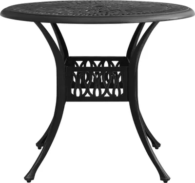 Image de vidaXL Table de jardin noire 90x90x74 cm fonte d'aluminium
