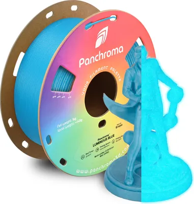 Produktbild von Polymaker Panchroma Luminous PLA Filament, 1,75mm, 1kg - Farbton: Luminous Blue