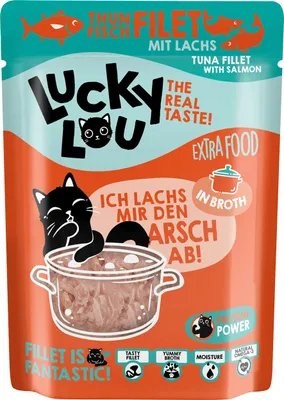 Zdjęcie produktu dla Lucky Lou 62911, Dorosły, Każda rasa, Łososiowy, Tuńczyk, 70 g, Nie zawiera ziarna
