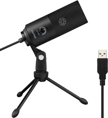 Obrázok produktu pre USB mikrofón, čierna farba – kondenzátorový mikrofón – mikrofón pre nahrávanie v štúdiu – mikrofón na streamovanie – mikrofón na podcasty
