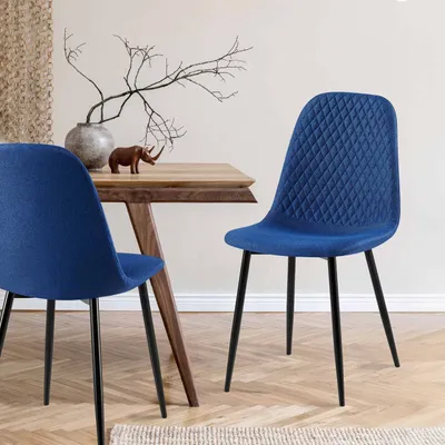 Produktbild von 4er Set Stühle Giverny Stoff blau