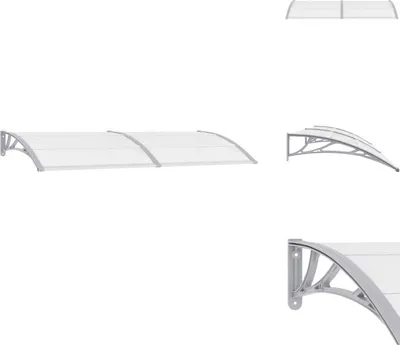 Immagine prodotto di vidaXL Tettoia per porte grigio 240x100 cm PC - Tende da sole