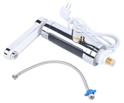 Immagine prodotto di Rubinetto elettrico, potenza 3000 W, display LED intelligente, riscaldamento rapido, argento