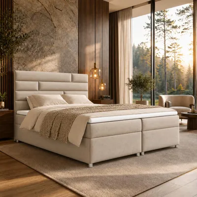 Produktbild von Boxspringbett mit Bettkasten Trinity K-5 Bonellfederkern inkl, KI-generiertes Bild