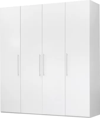 Produktbild von home24 Drehtürenschrank - Hochglanz Weiß / Weiß