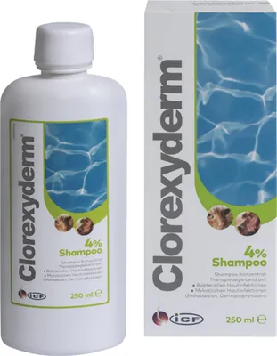 Produktbild von ICF Clorexyderm Shampoo 4 % Konzentrat 250 ml | für Hunde & Katzen | Haut & Fell